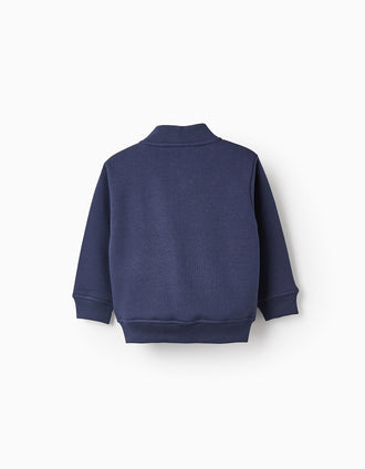 Chaqueta Perchada para Bebé Niño, Azul Oscuro