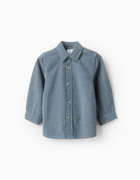 Chemise en Velours Côtelé pour Bébé Garçon, Bleu