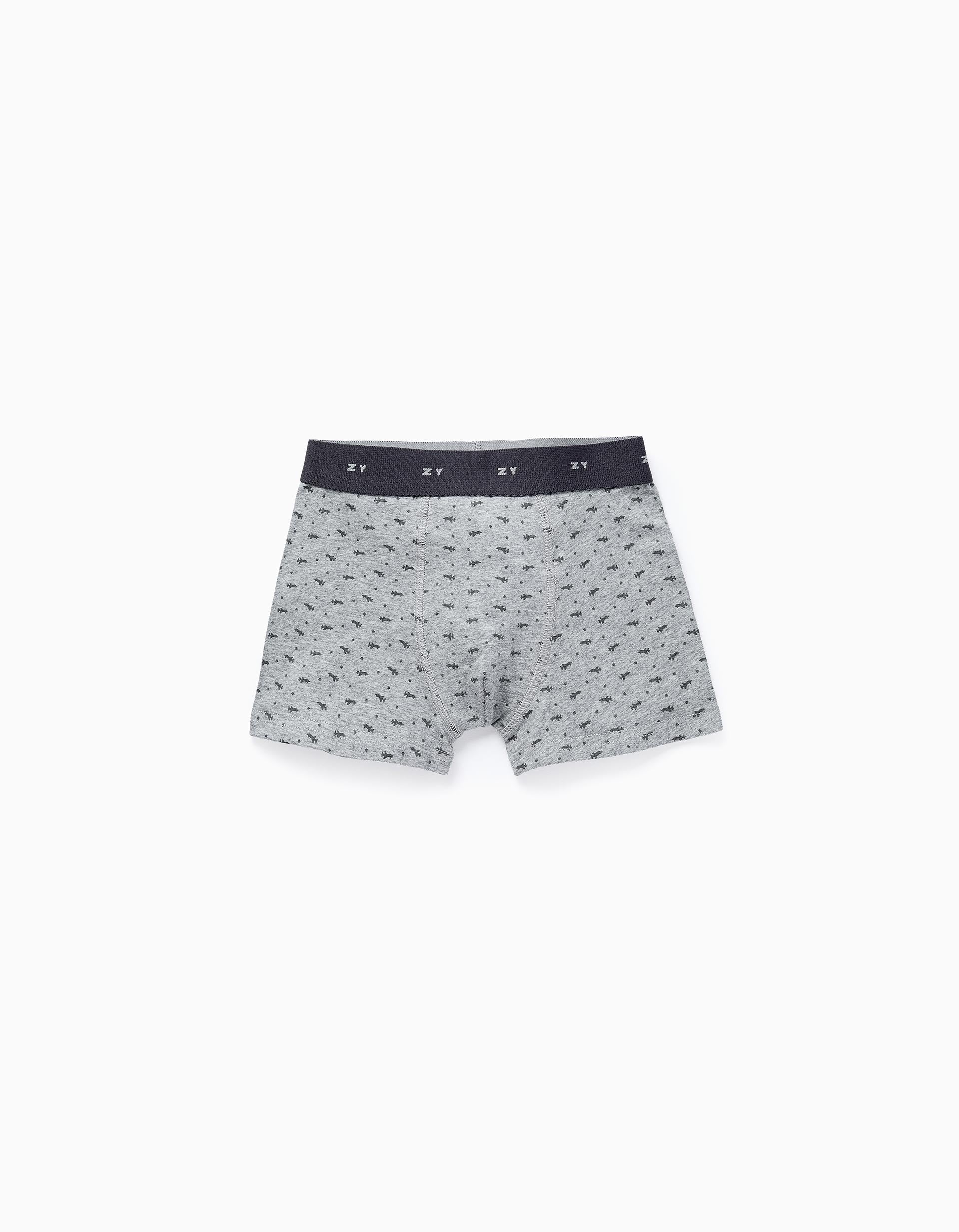 Pack of 4 Boxer Shorts for Boys 'Shark', Blue/Grey