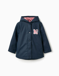 Parka de Goma para Niña 'Minnie', Azul Oscuro/Rosa