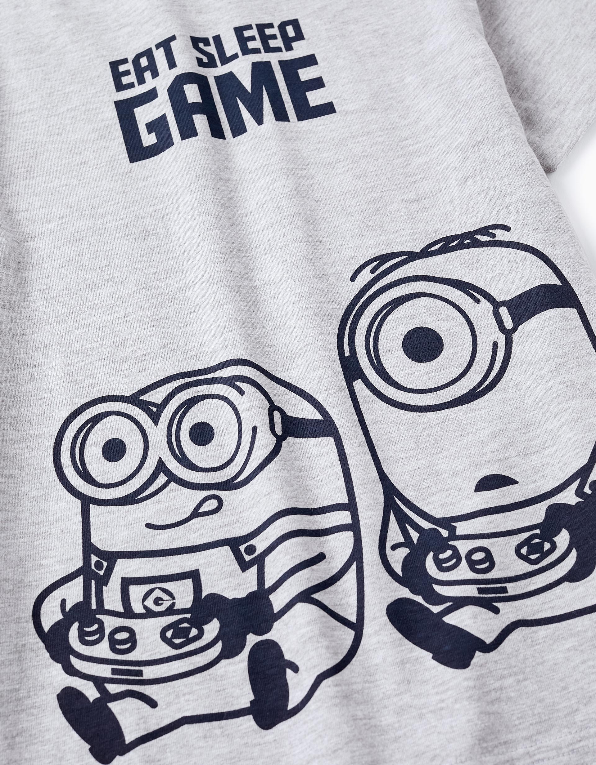 Cotton T-shirt for Boys 'Minions', Grey