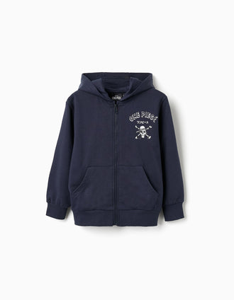 Chaqueta de Algodón con Capucha para Niño 'One Piece', Azul Oscuro