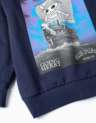 Chaqueta de Algodón con Capucha para Niño 'One Piece', Azul Oscuro