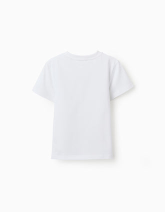 T-shirt de Coton pour Garçon 'Minions', Blanc