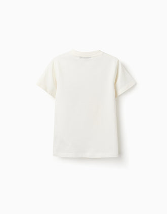 T-shirt en Coton pour Garçon 'Pikachu', Blanc