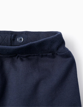 Short en Coton pour Garçon 'Sonic', Bleu Foncé