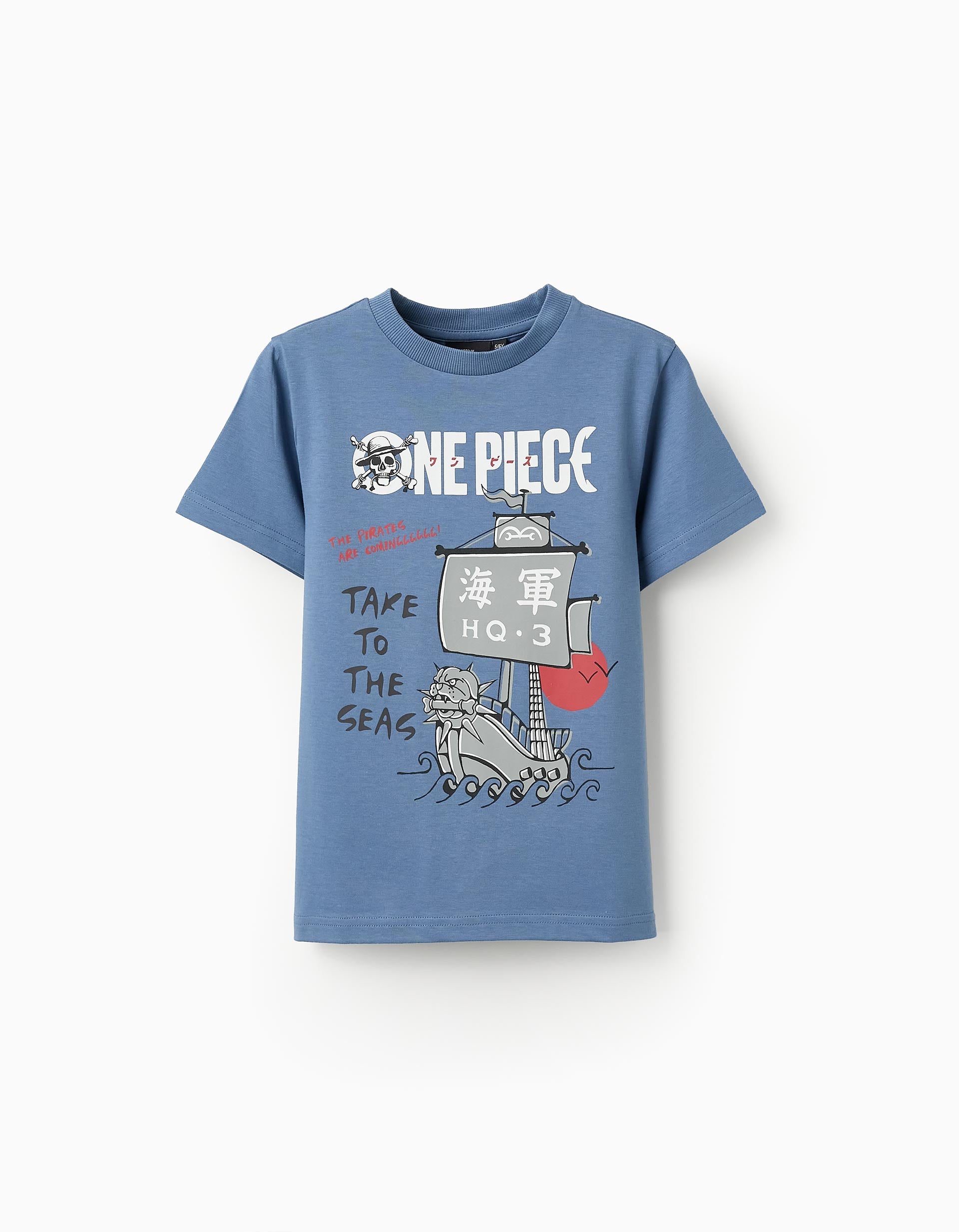 Cotton T-shirt for Boys 'One Piece', Blue