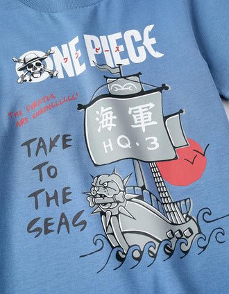 T-shirt de Coton pour Garçon 'One Piece', Bleu