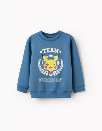 Sweat en Coton pour Garçon 'Team Pokémon', Bleu