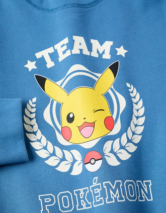 Sweat en Coton pour Garçon 'Team Pokémon', Bleu