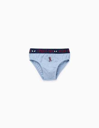 Pack 5 Slips pour Garçon 'Spider-Man', Blanc/Bleu/Gris