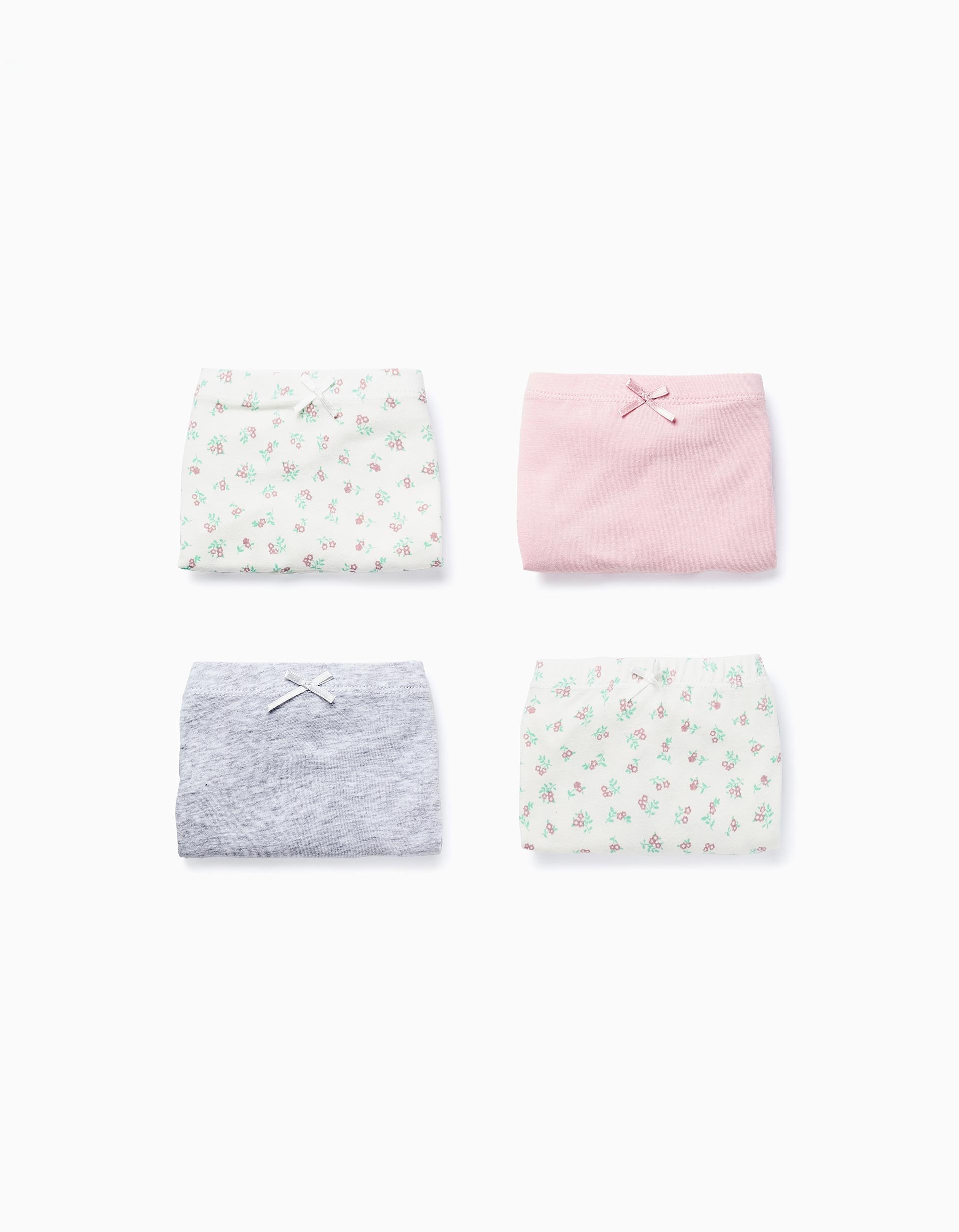 Pack 4 Boxer Shorts for Girls 'Flowers', multicolour.