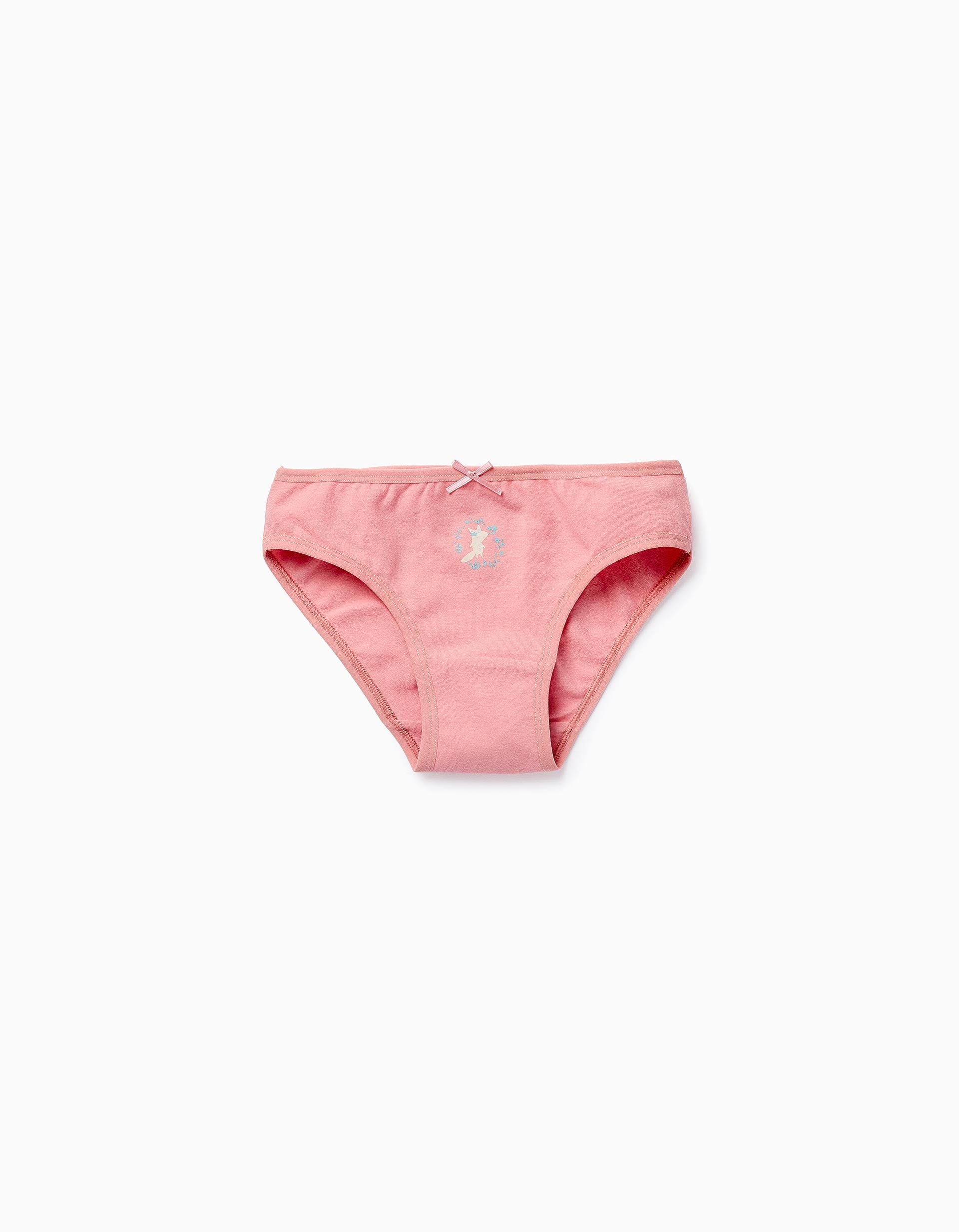 Pack of 5 Briefs for Girls 'Fox', White/Pink/Blue