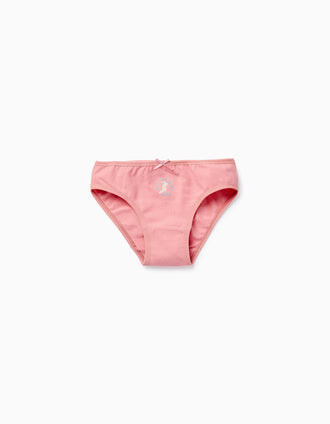 Pack 5 Culottes pour Fille 'Renard', Blanc/Rose/Bleu