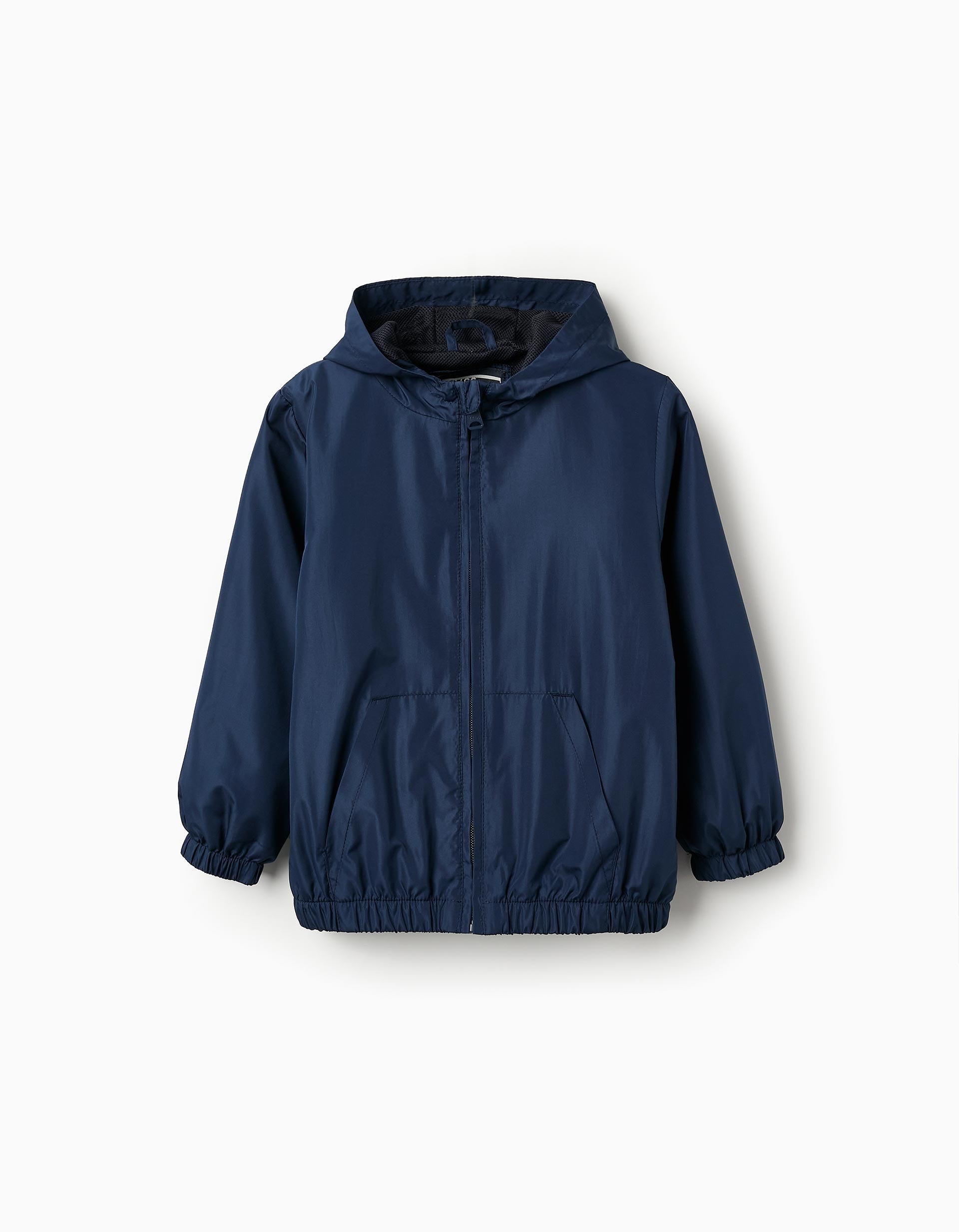 Hooded Windbreaker for Boys, Dark Blue