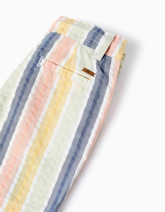 Short en Coton à Rayures pour Bébé Garçon 'B&S', Multicolore