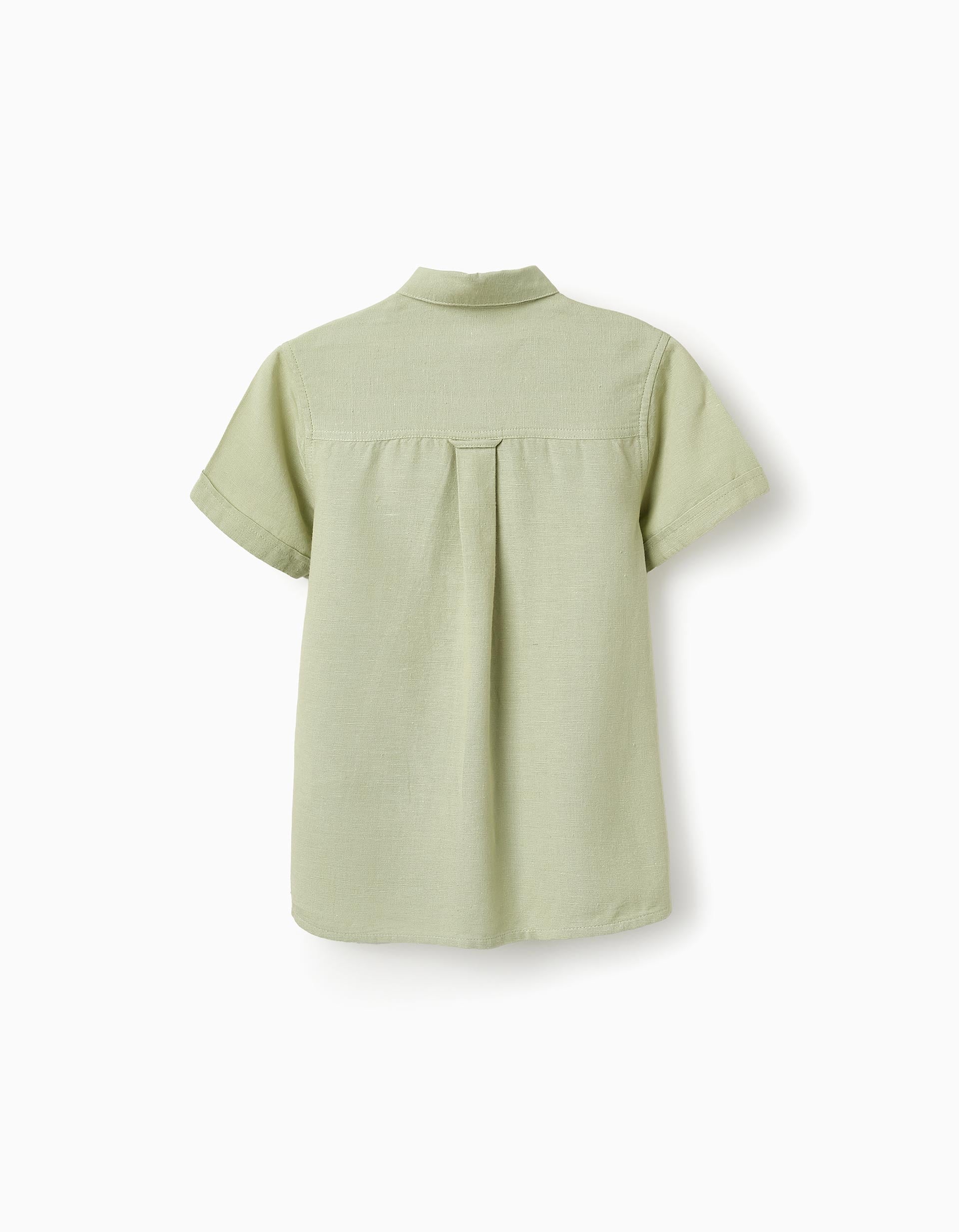 Shirt with Viscose, Cotton and Linen for Boys 'B&S', Green