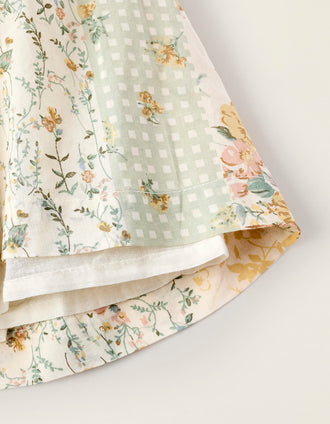 Floral Dress for Newborn Girls, Pink/Beige