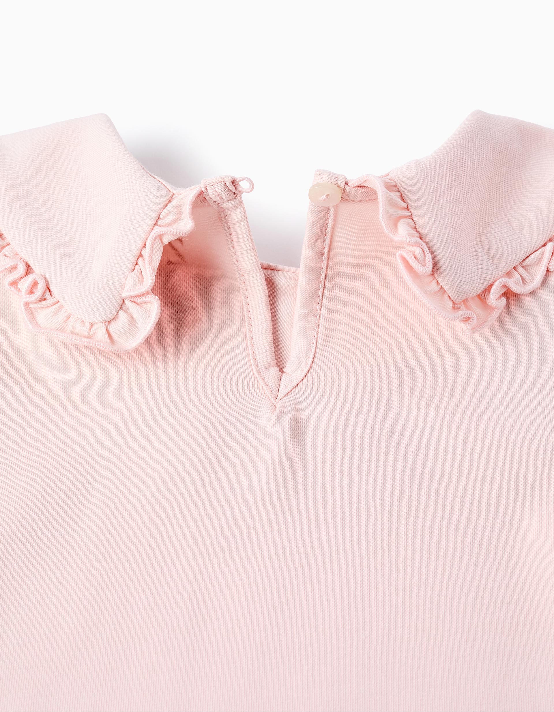 T-shirt with Peter Pan Collar for Baby Girls, Pink