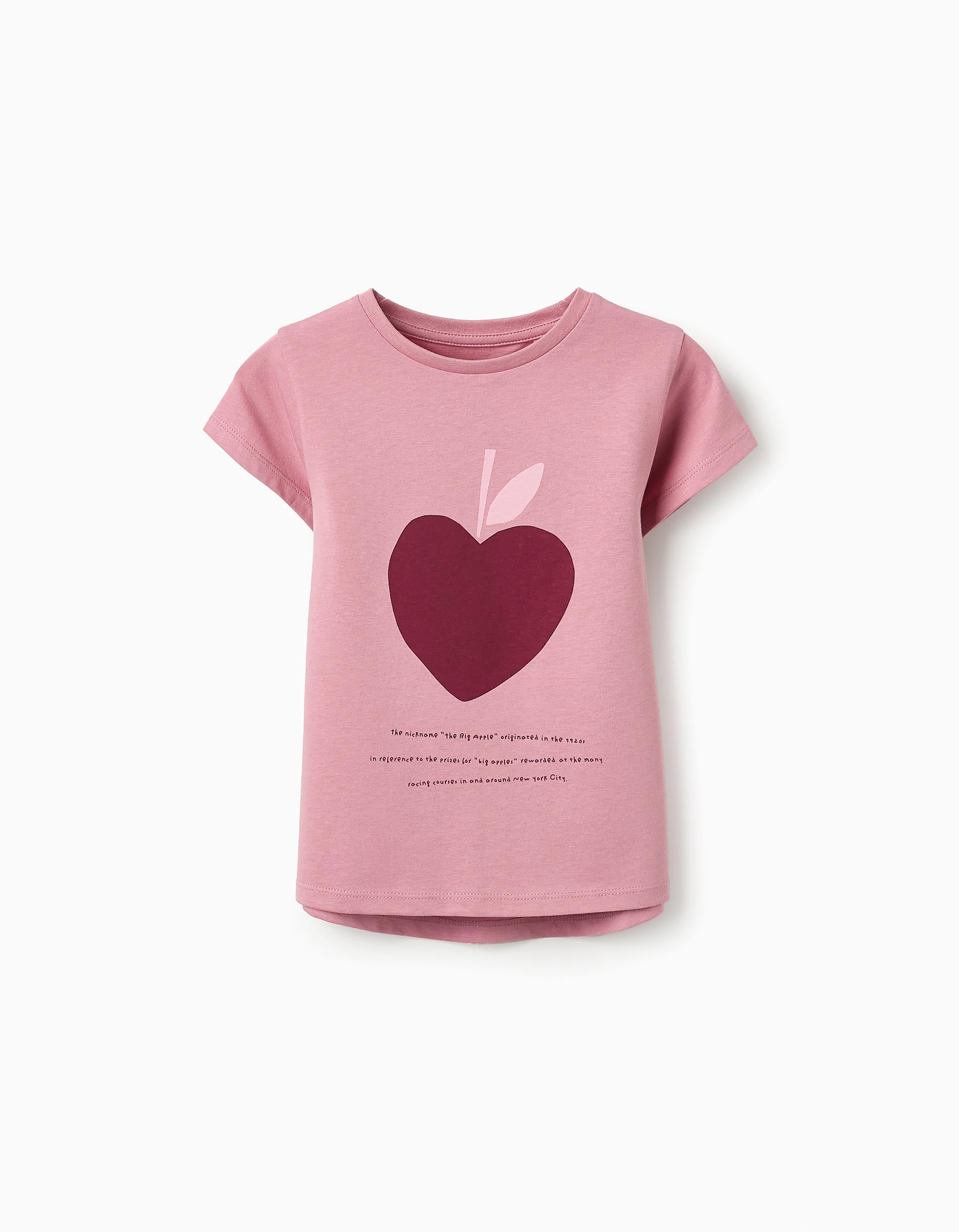 Cotton T-shirt for Girls 'Big Apple', Pink