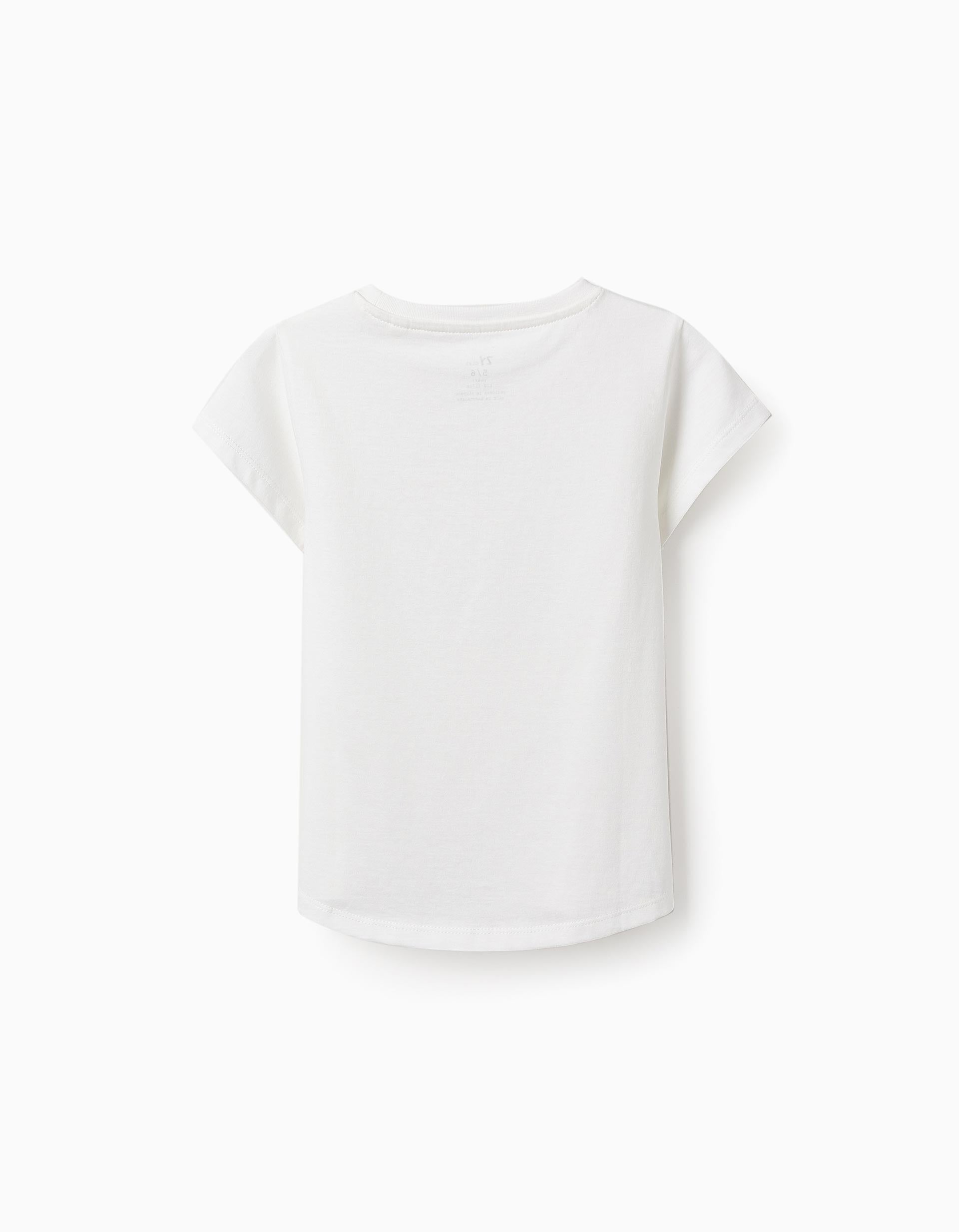 T-shirt avec Paillettes pour Fille 'NYC', Blanc