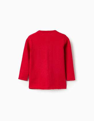 Casaco de Malha para Bebé Menina, Vermelho