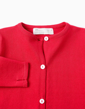 Jersey de Punto para Bebé Niña, Rojo