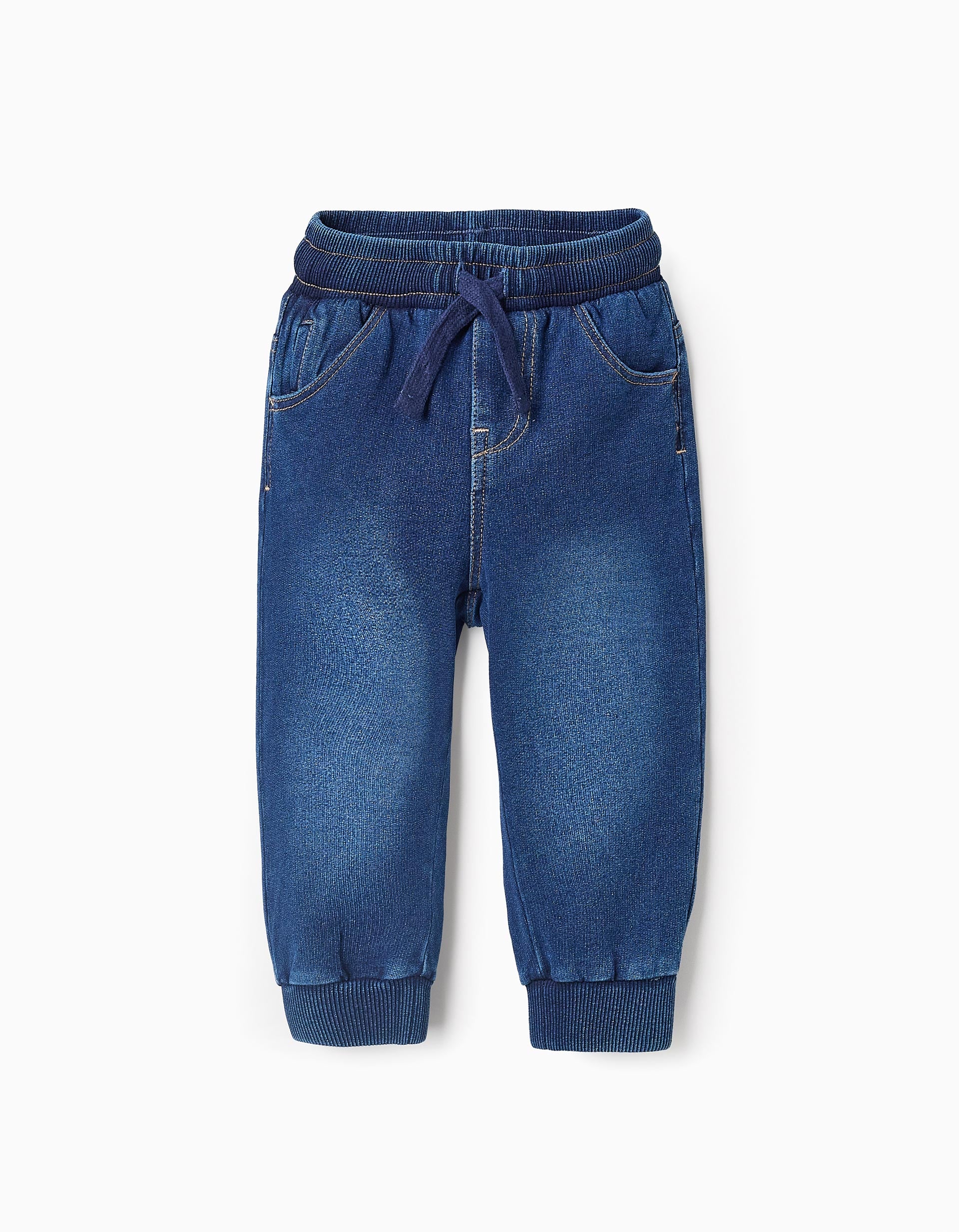 Sporty Denim Trousers for Baby Boys, Blue