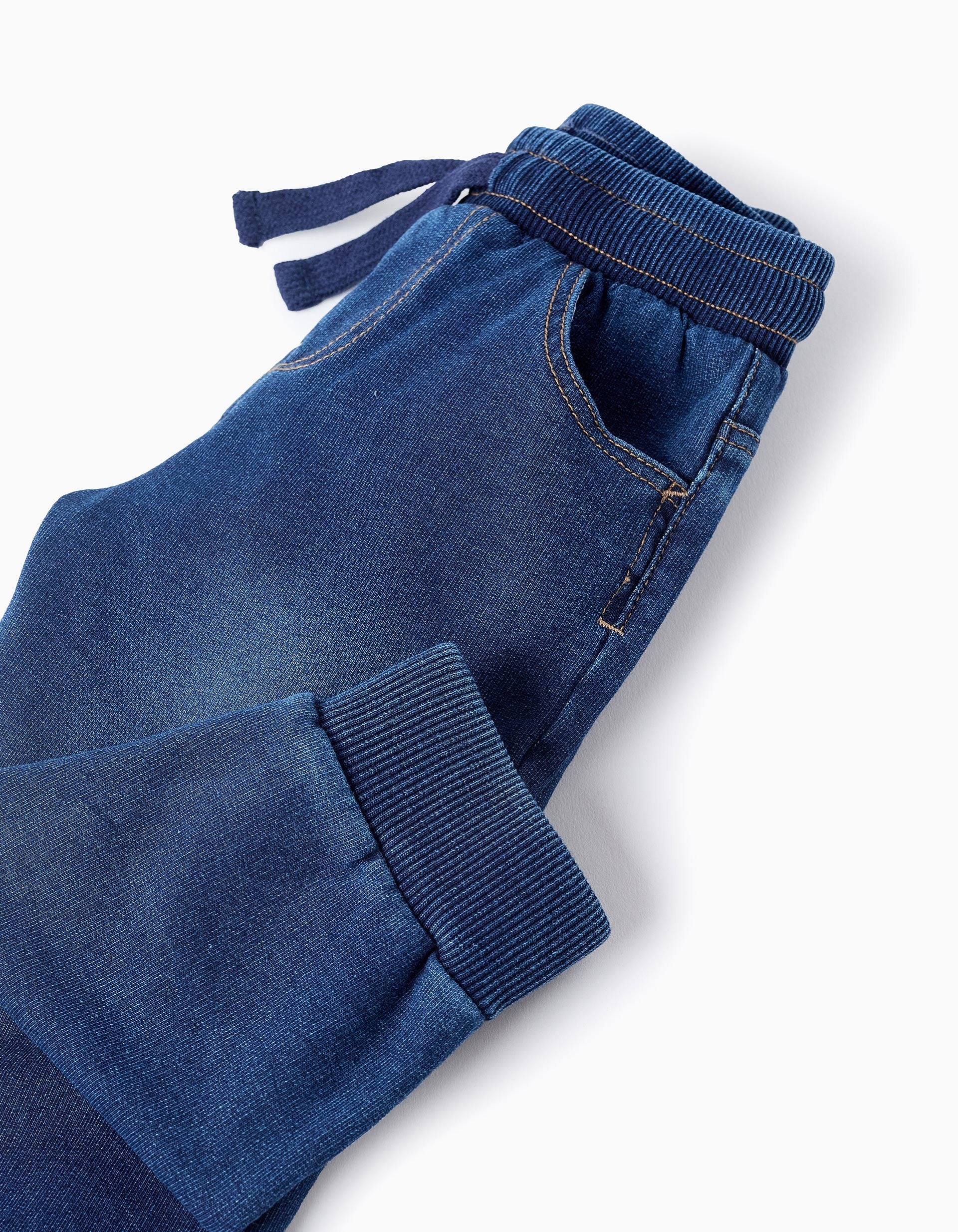 Sporty Denim Trousers for Baby Boys, Blue