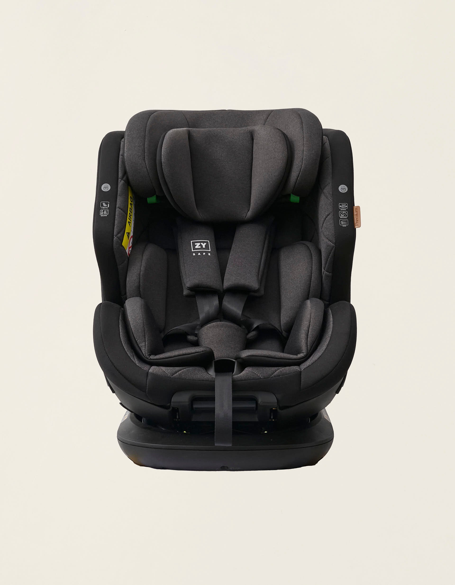 Car Seat I-Size ZY Safe Premium with Isofix (40-150), Black/Grey