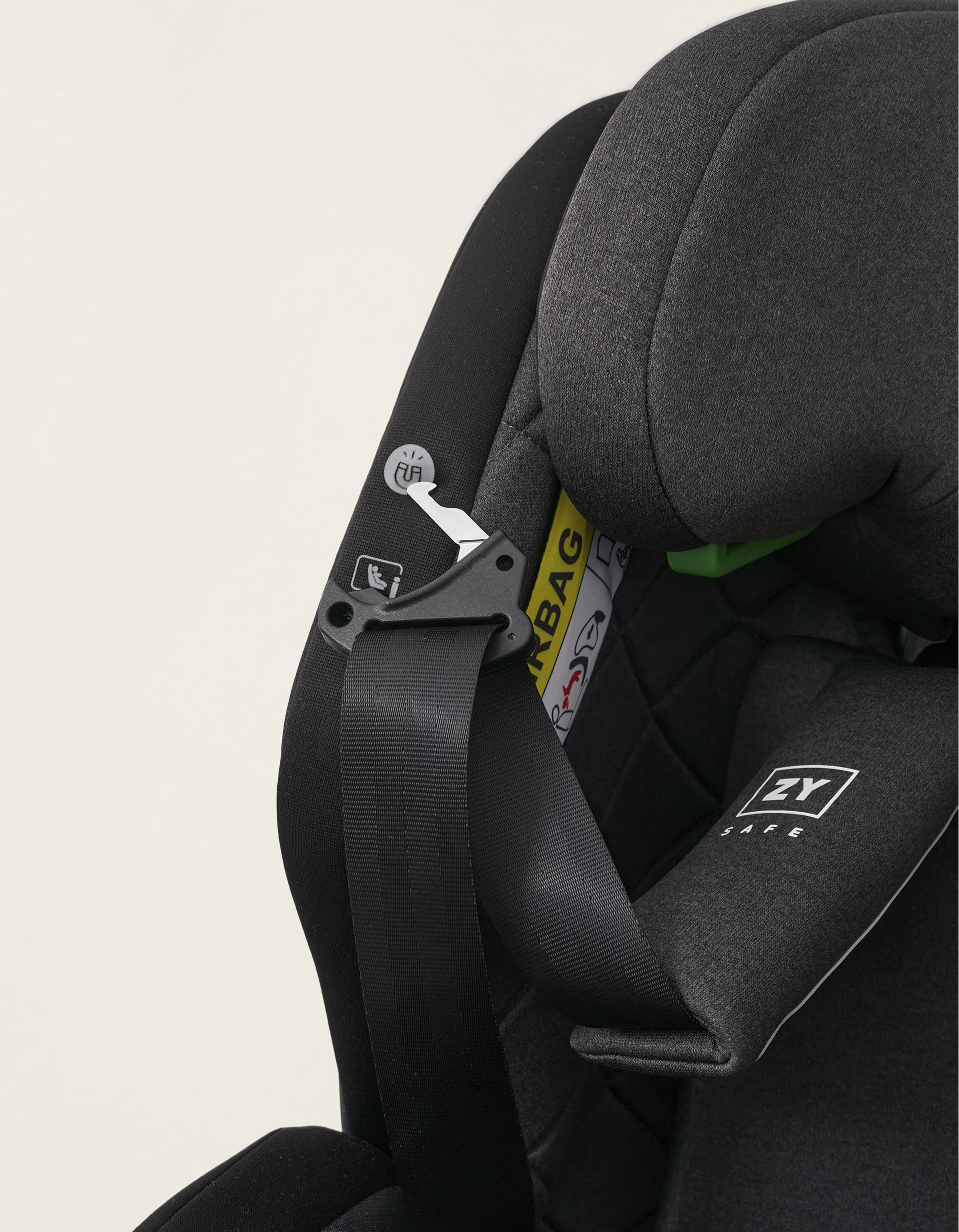 Car Seat I-Size ZY Safe Premium with Isofix (40-150), Black/Grey