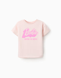 T-shirt en Coton pour Fille 'Barbie', Rose