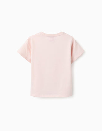 Camiseta de Algodón para Niña 'Barbie', Rosa