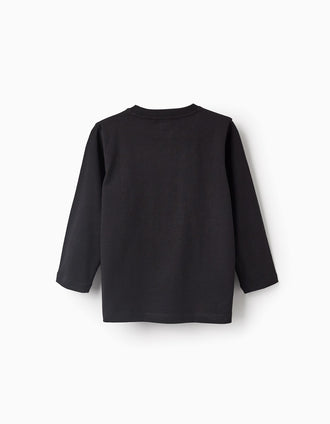 T-shirt Brille dans le Noir d'Halloween pour Garçon 'Creep', Noir