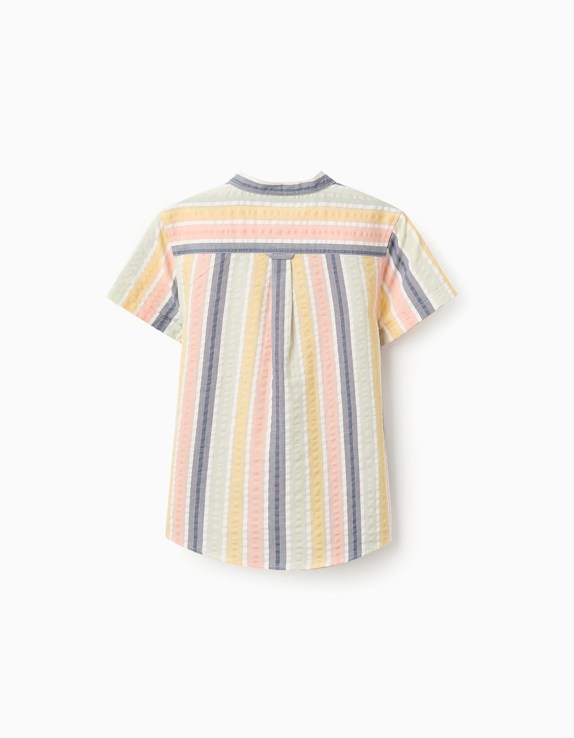 Striped Cotton Shirt for Boys 'B&S', Multicolour