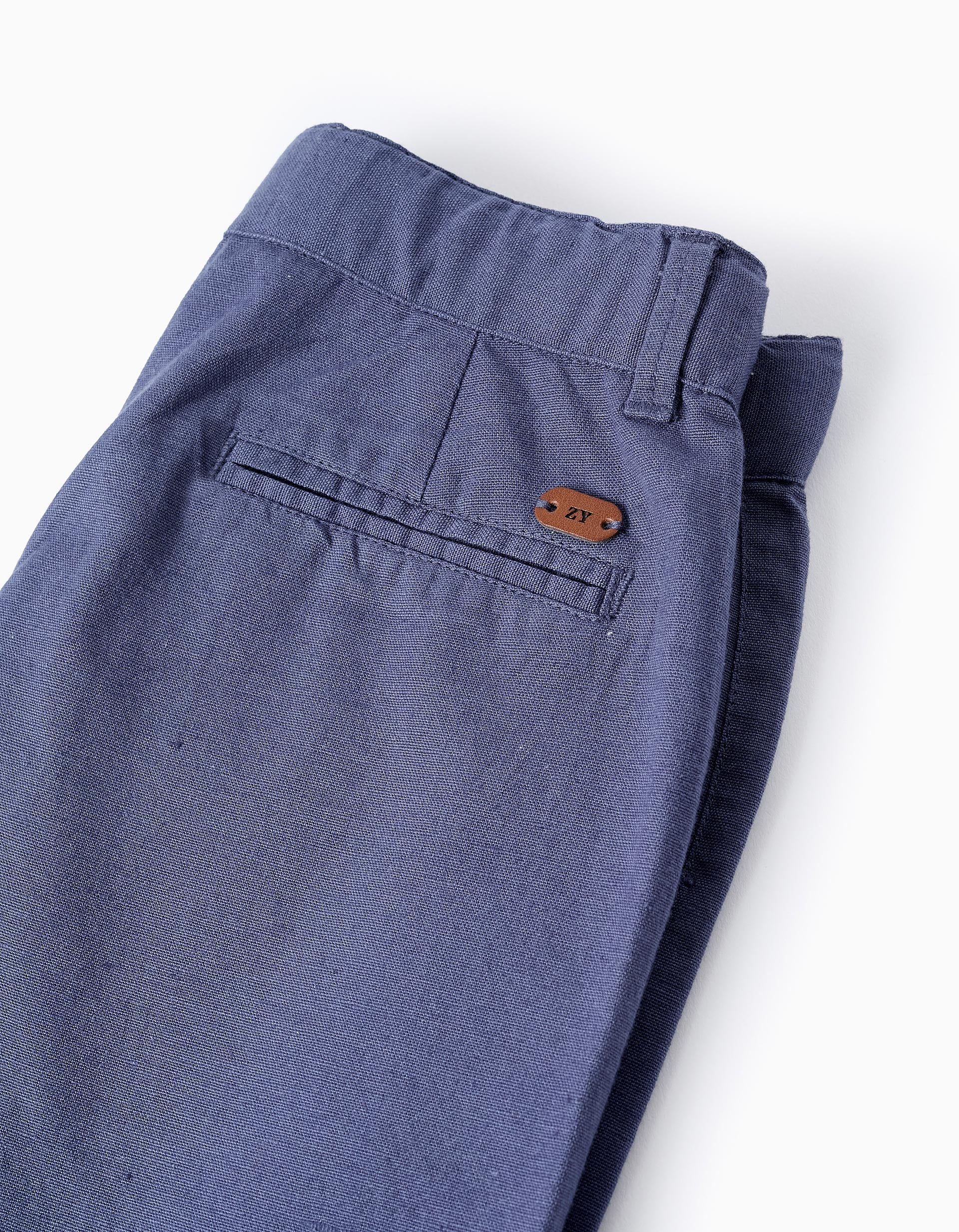 Cotton and Linen Shorts for Boys 'B&S', Blue