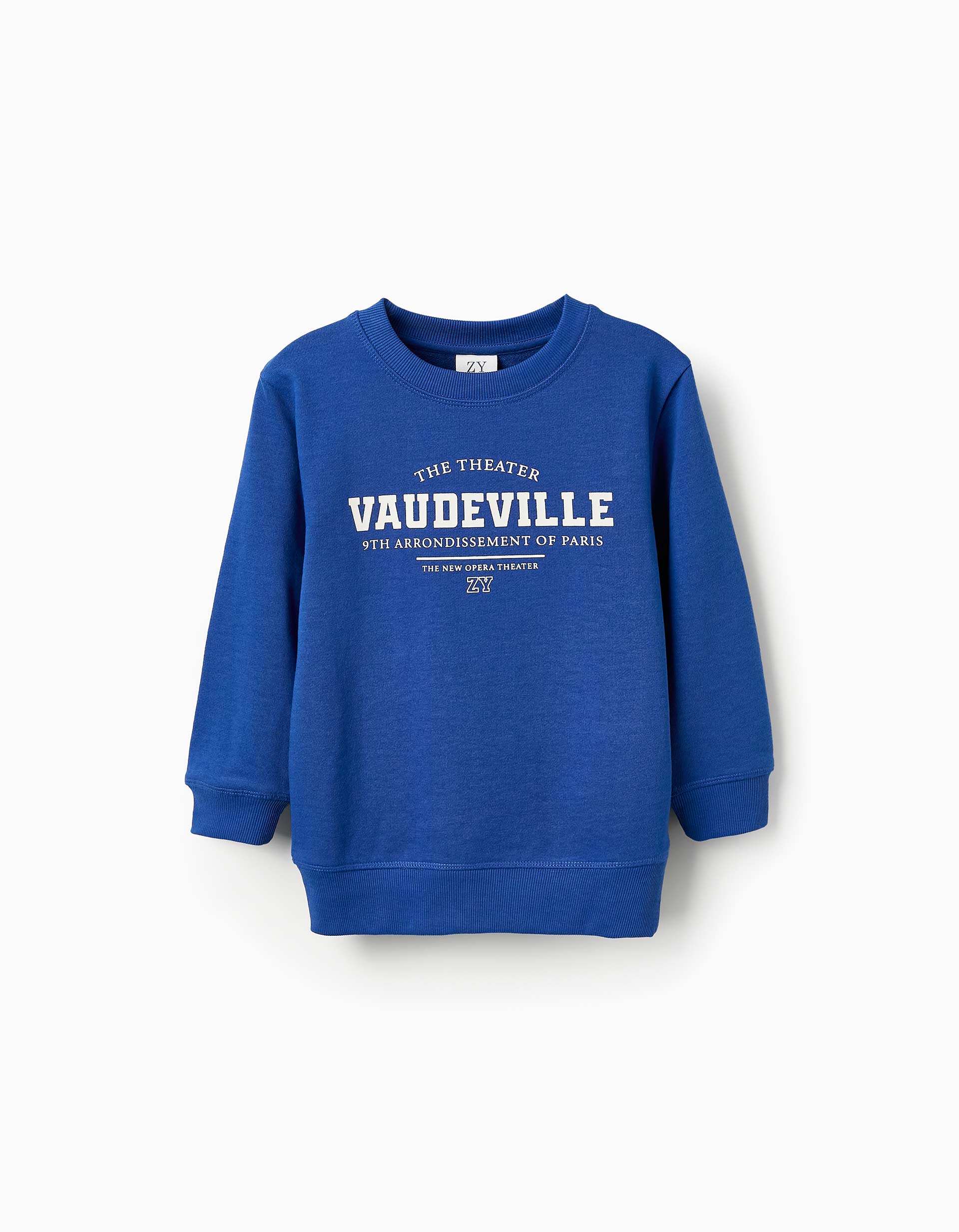 Sweatshirt with Print for Boys, Blue