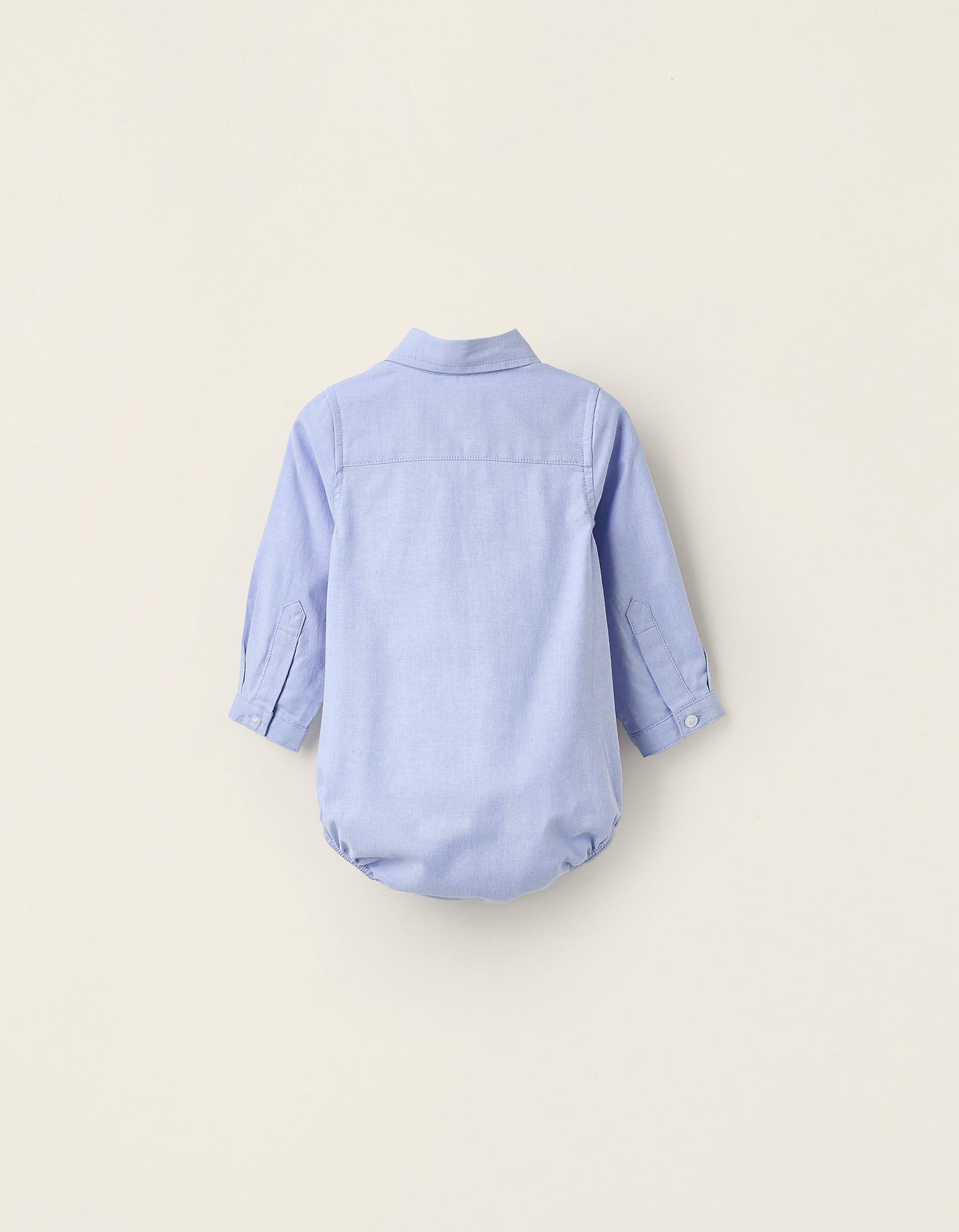 Oxford Bodysuit-shirt for Newborn Boys, Blue