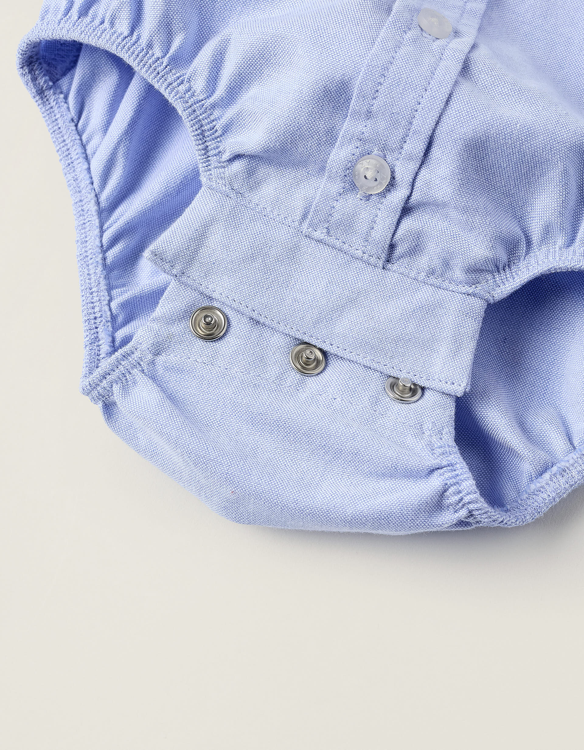 Oxford Bodysuit-shirt for Newborn Boys, Blue