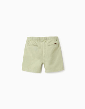 Cotton and Linen Shorts for Baby Boys 'B&S', Green