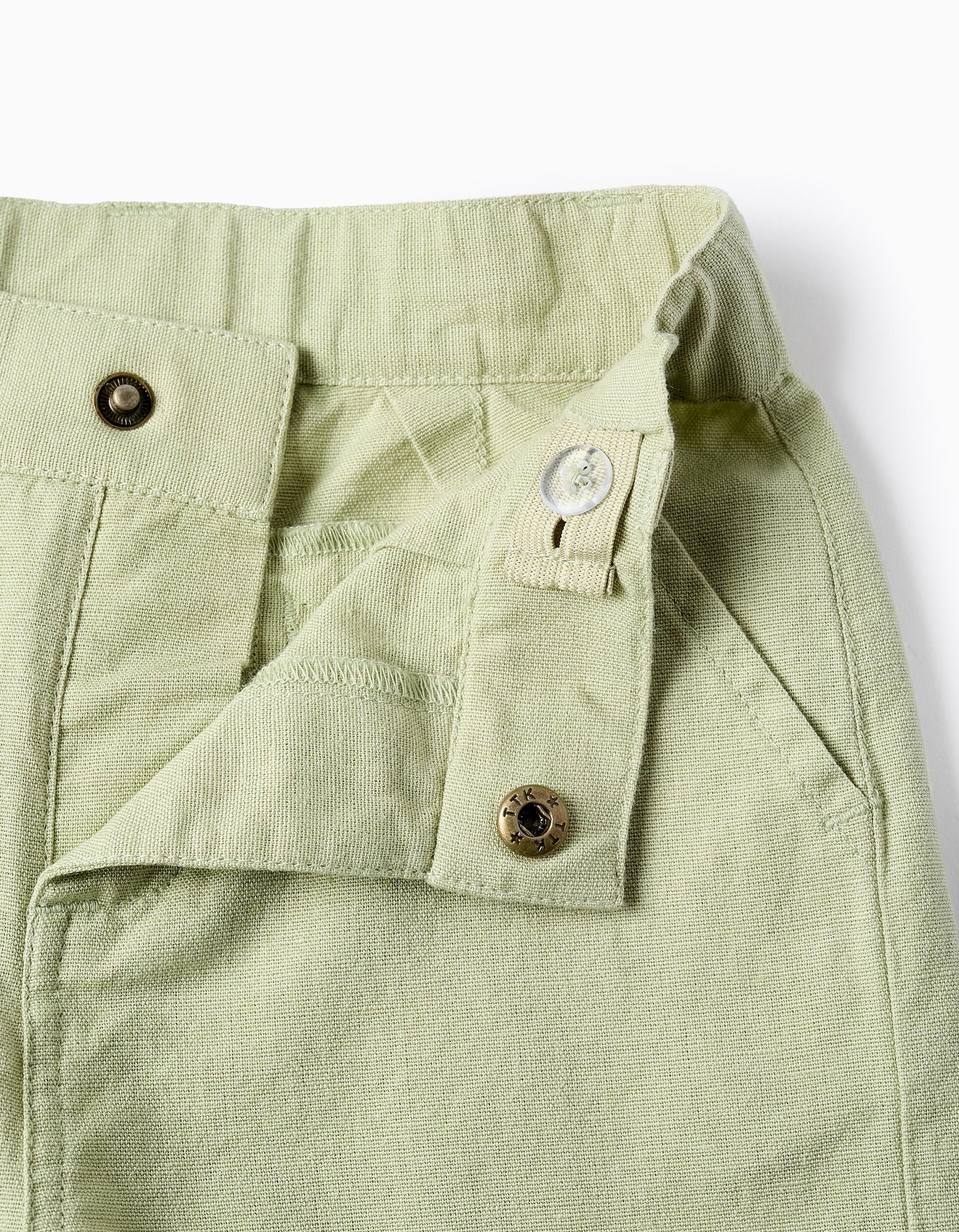 Cotton and Linen Shorts for Baby Boys 'B&S', Green