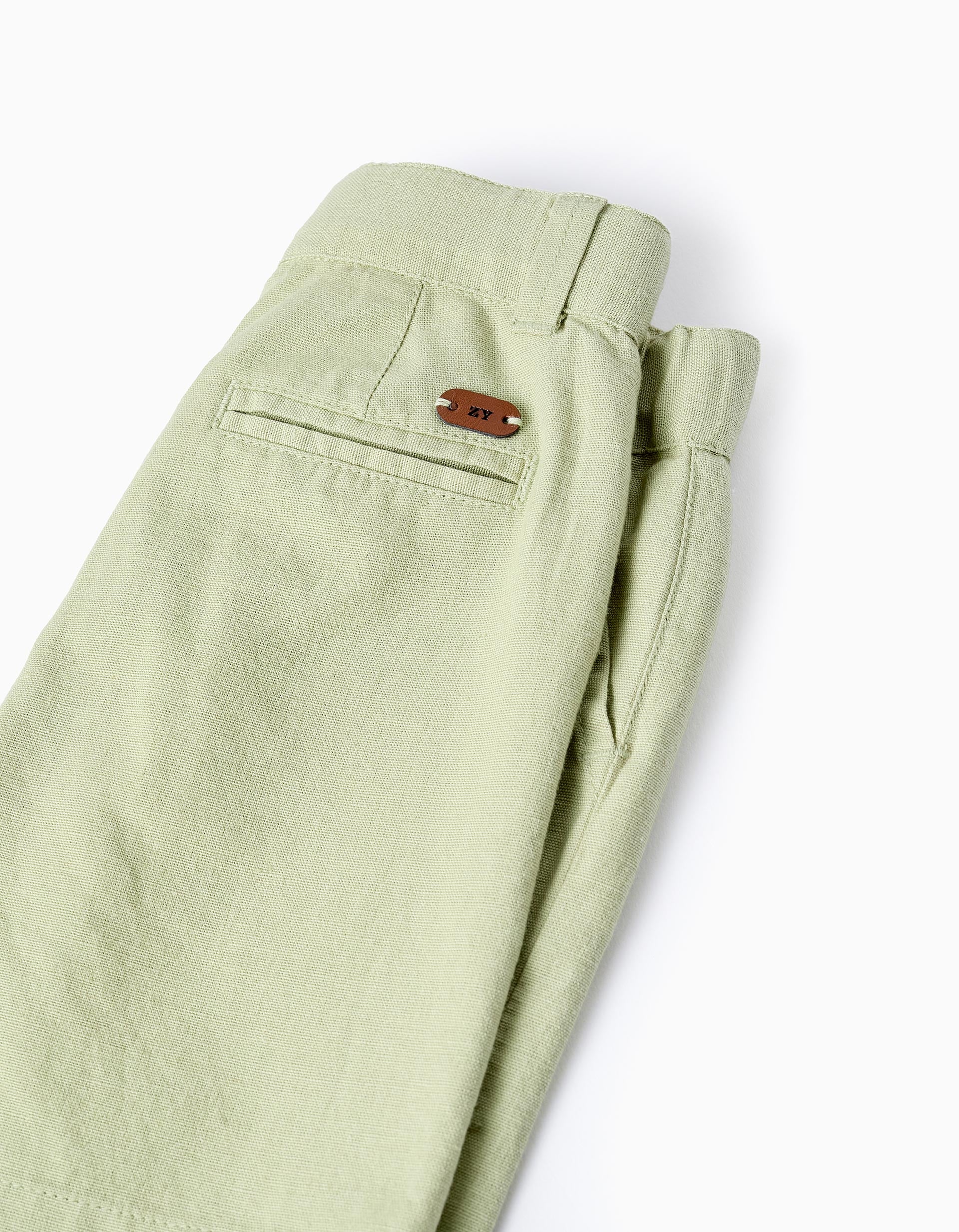 Cotton and Linen Shorts for Baby Boys 'B&S', Green