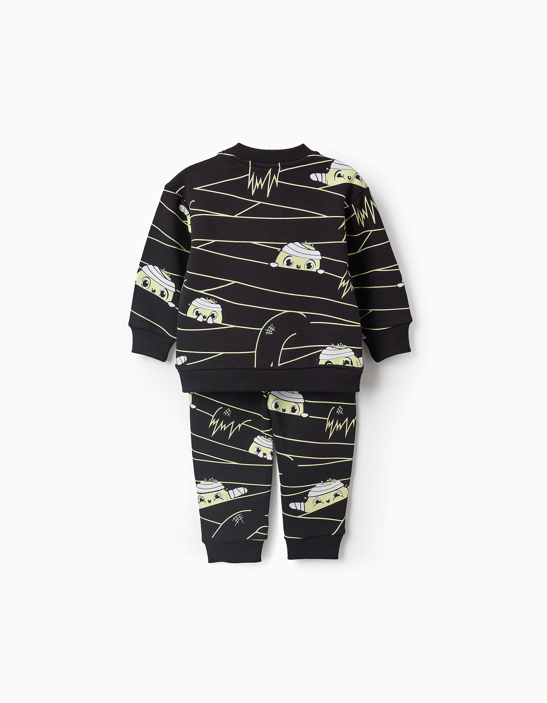 Glow in the Dark Tracksuit for Baby Boys 'Ghosts', Black