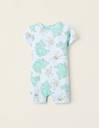 Pijama-Mono de Algodón para Bebé Niño 'Monsters', Azul/Verde