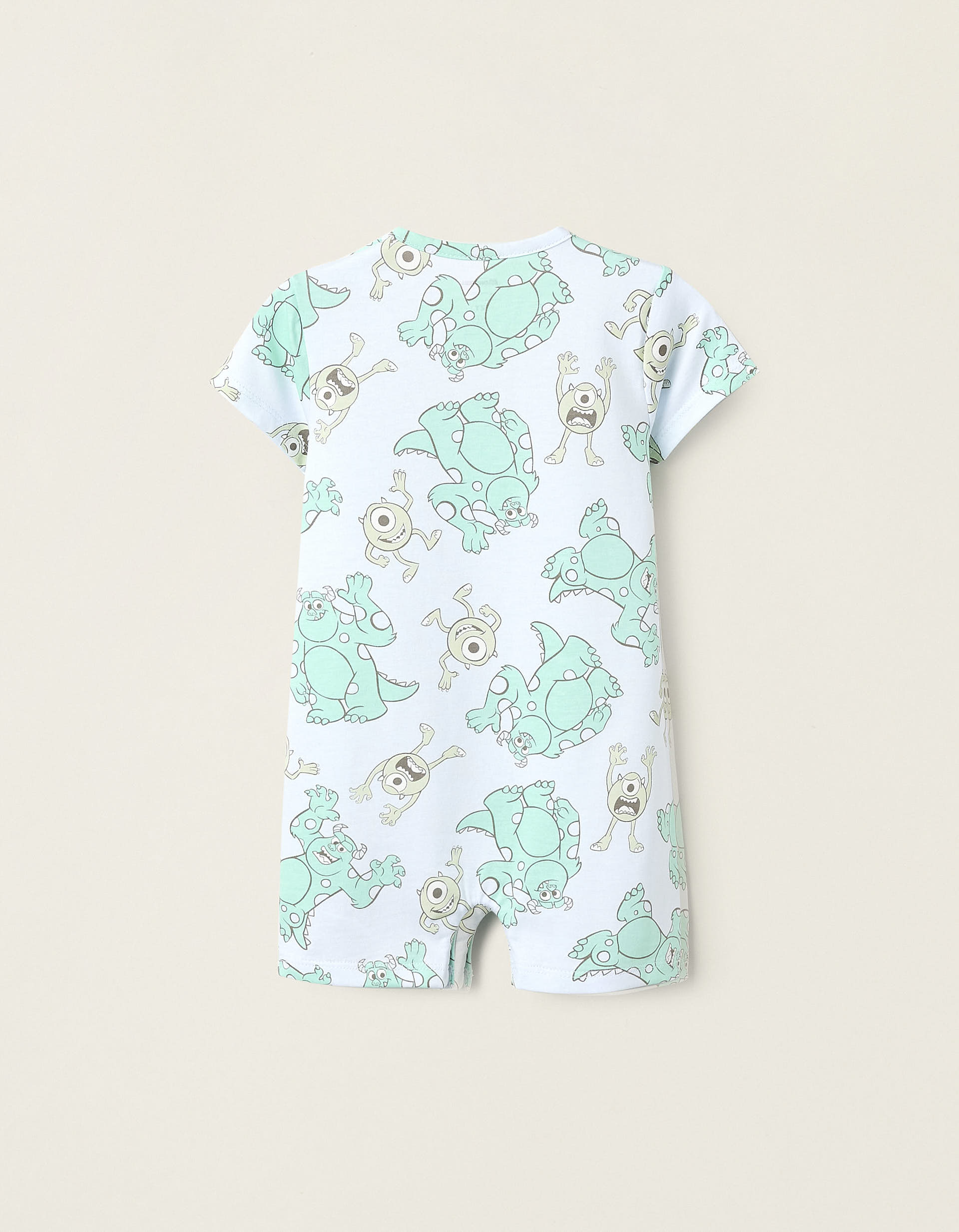 Cotton Romper for Baby Boys 'Monsters', Blue/Green