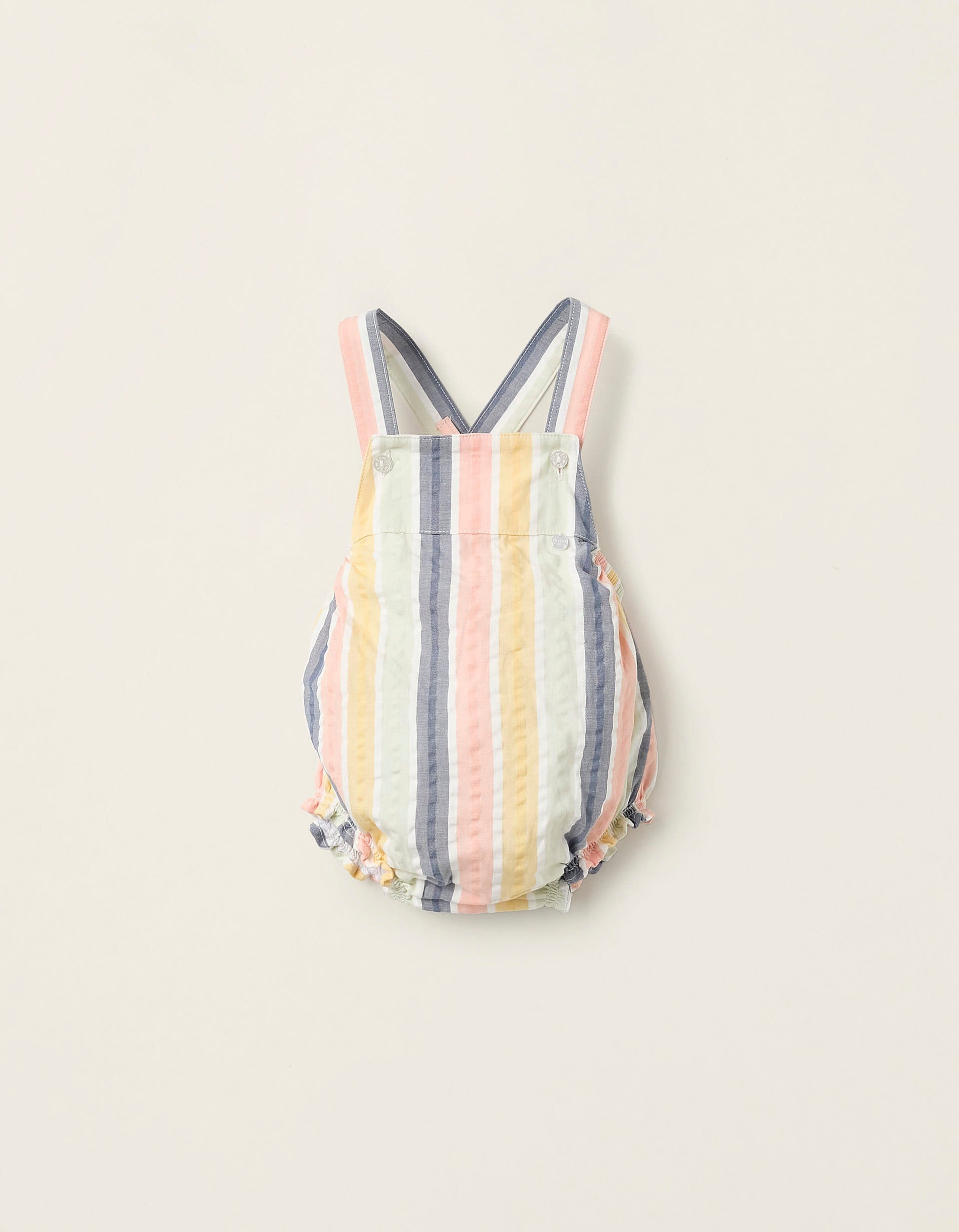 Short Striped Jumpsuit for Newborns 'B&S', Multicolour