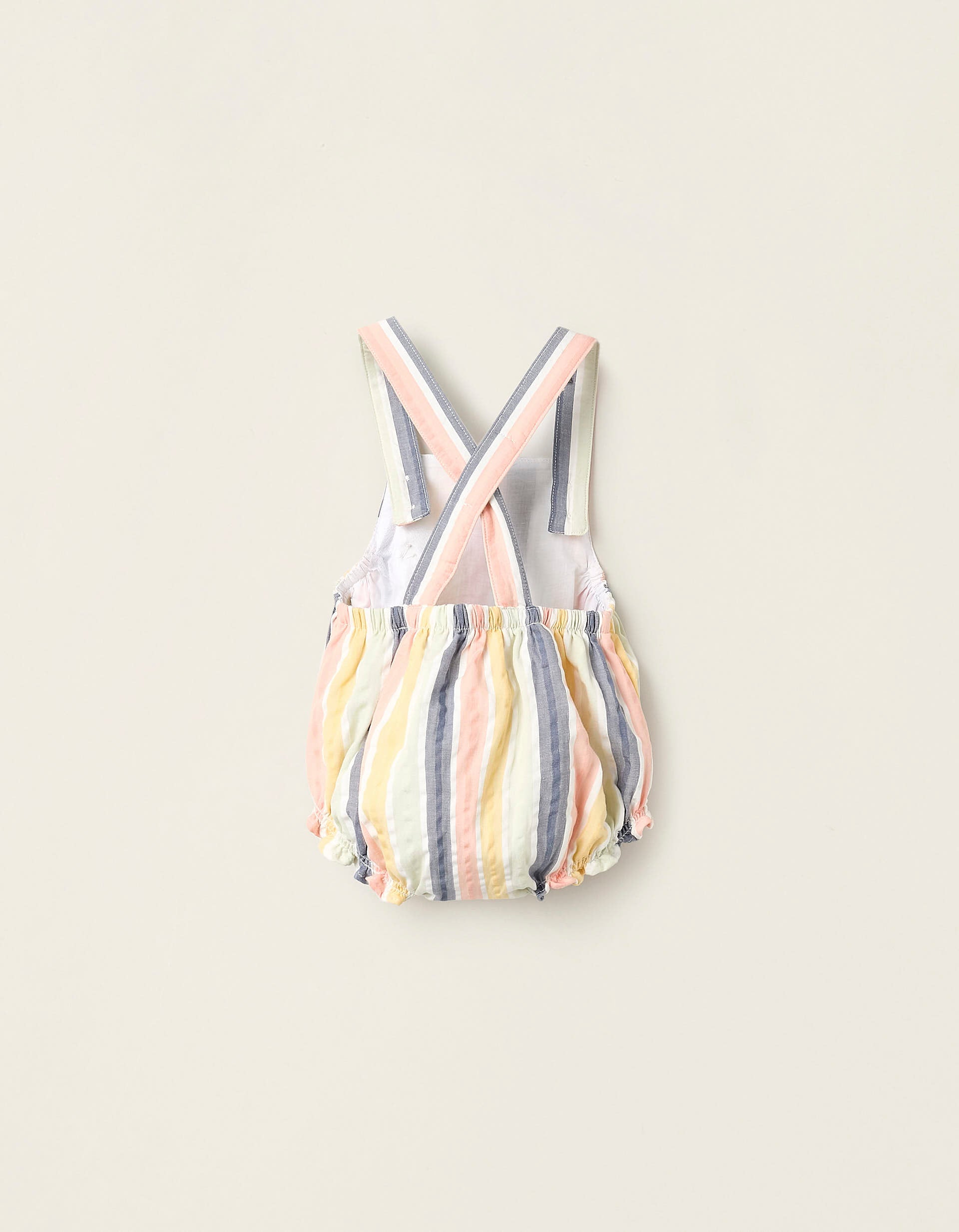 Short Striped Jumpsuit for Newborns 'B&S', Multicolour