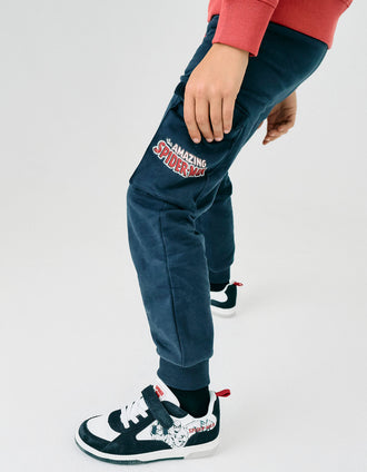 Pantalones de Chándal Perchados para Niño 'Spider-Man', Azul Oscuro