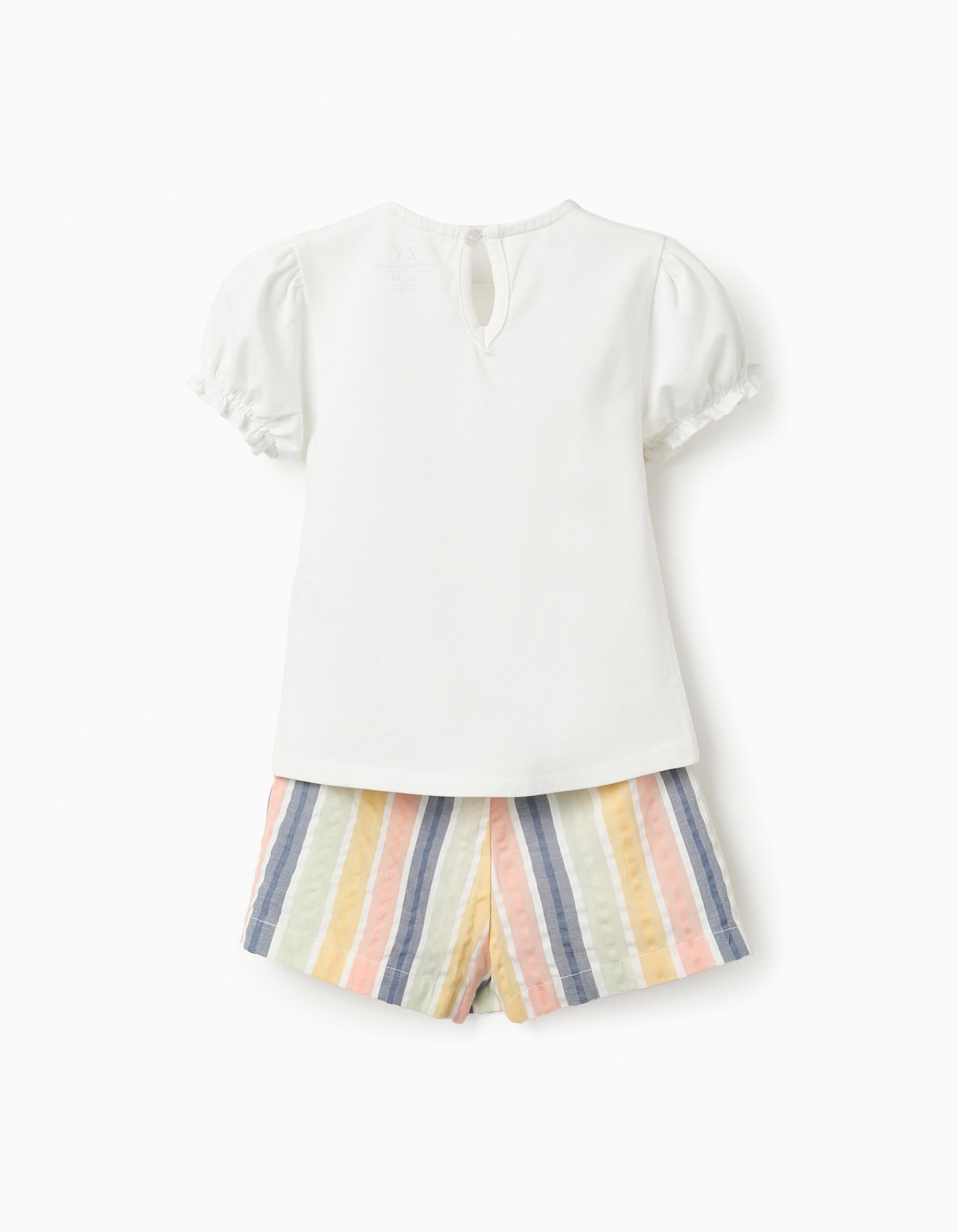 T-shirt + Striped Skort for Baby Girls 'B&S', Multicolour