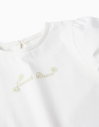Camiseta + Falda-Pantalón a Rayas para Bebé Niña 'B&S', Multicolor